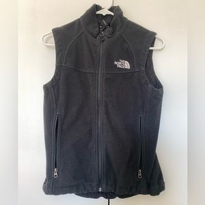 North Face black fleece vest